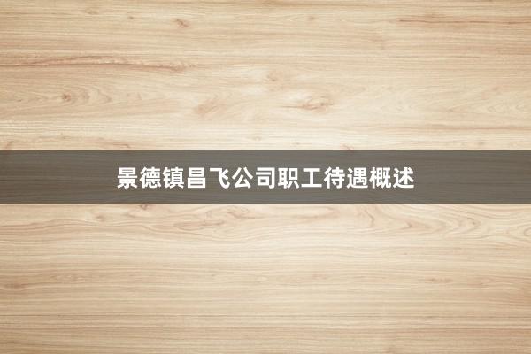 景德镇昌飞公司职工待遇概述