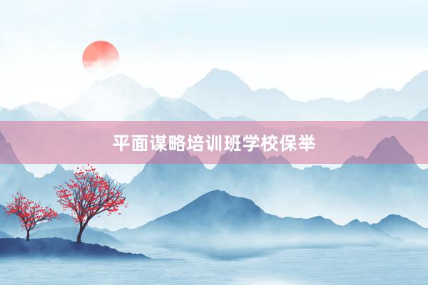 平面谋略培训班学校保举